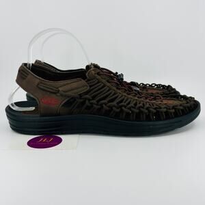 KEEN Men's UNEEK Bungee Outdoor Sandals Demitasse/Ketchup 1025181 Size 12